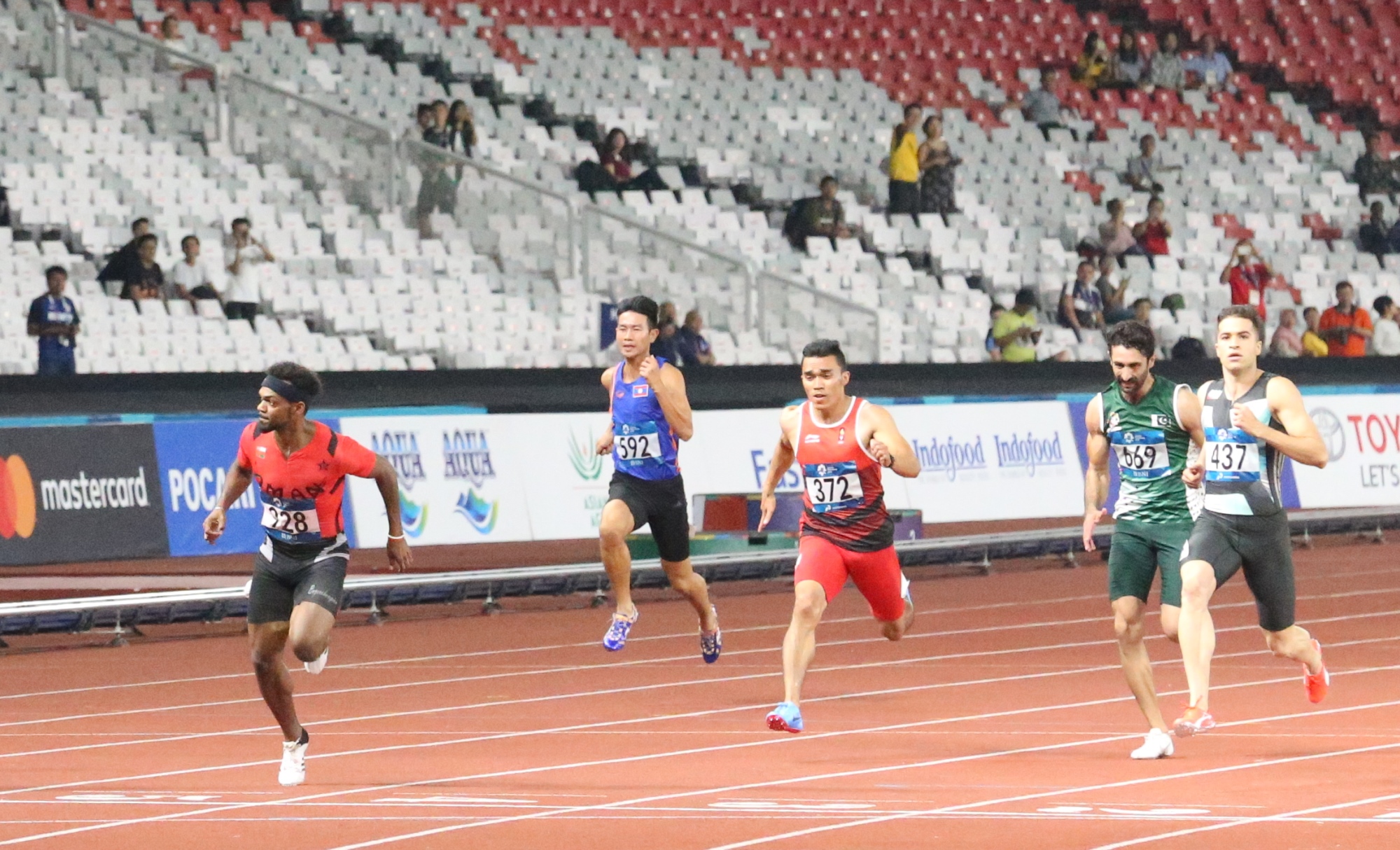 الحارثي يتأهل إلى الدور الثاني من سباق 100 متر في الألعاب الآسيوية