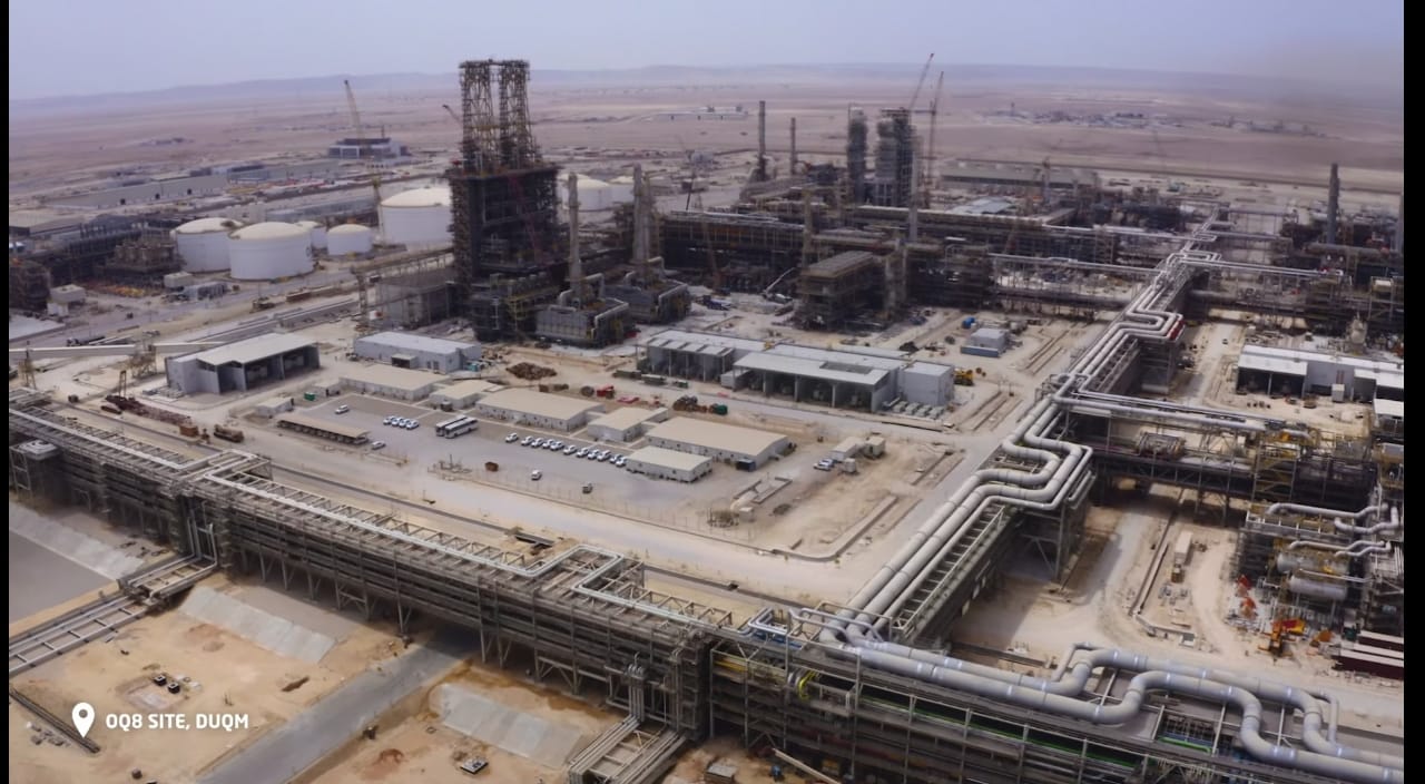 نسبة الإنجاز في مصفاة الدقم تتجاوز 86 %