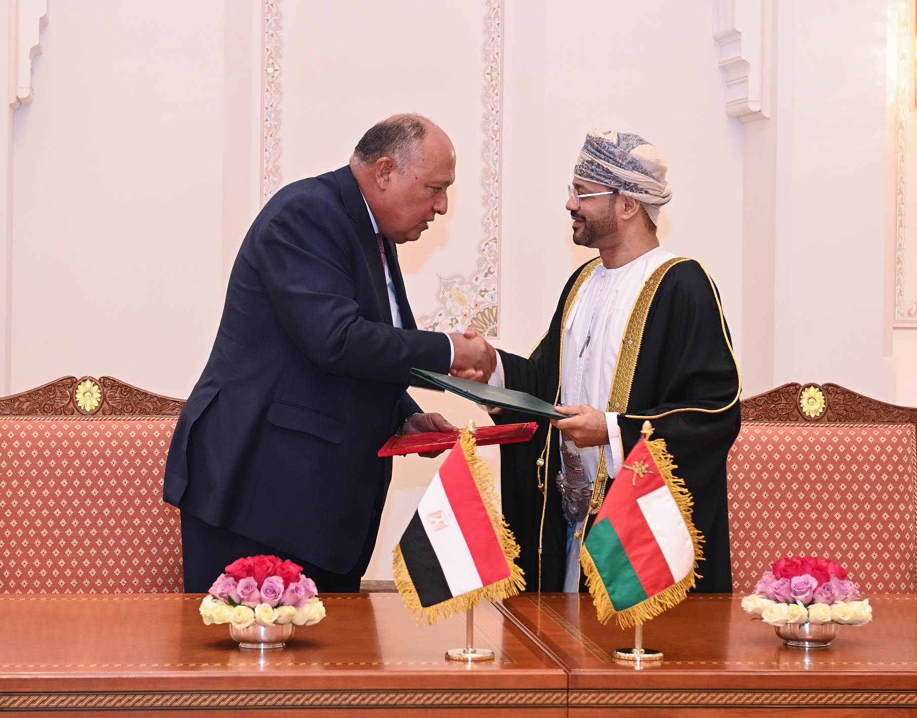 وزيرا خارجية عمان ومصر: الاتفاقيات الموقعة ستضاعف حجم التبادل التجاري والاستثماري