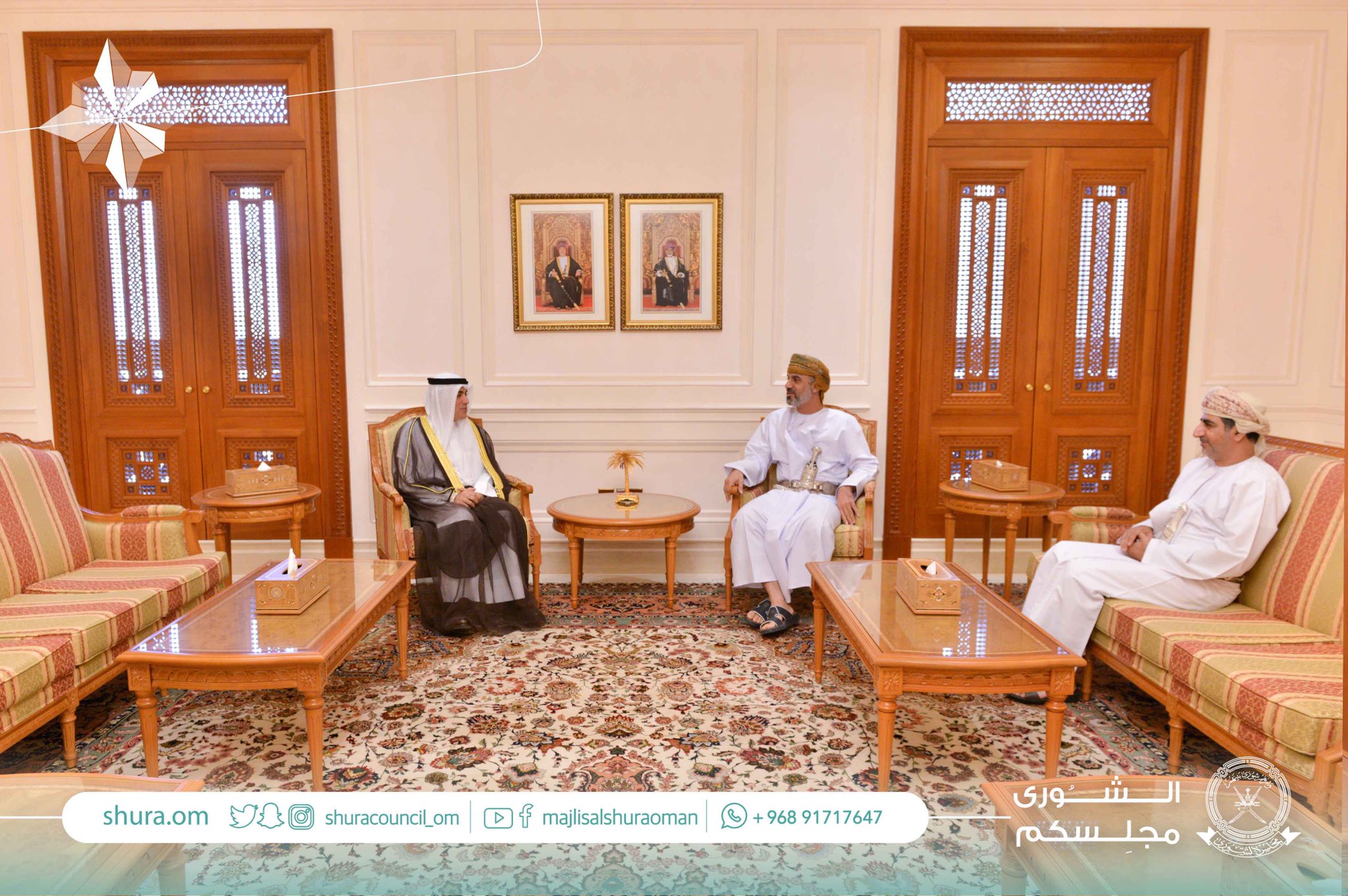 رئيس مجلس الشورى يستقبل السفير الكويتي