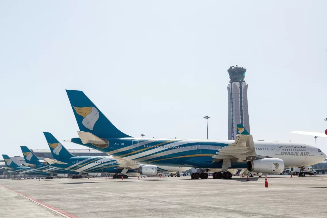 نمو عدد الرحلات الدولية القادمة والمغادرة عبر المطارات العمانية بنسبة 134.5%