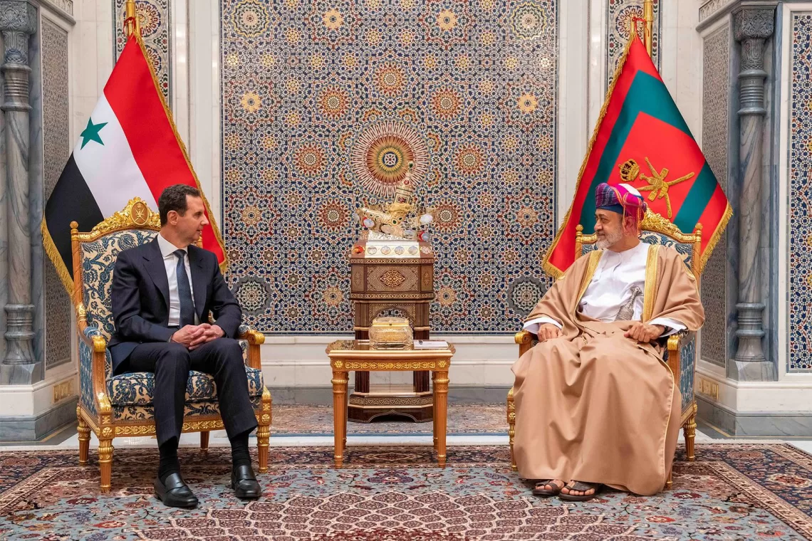 جلالة السلطان والرئيس بشار الأسد يعقدان جلسة مباحثات رسمية