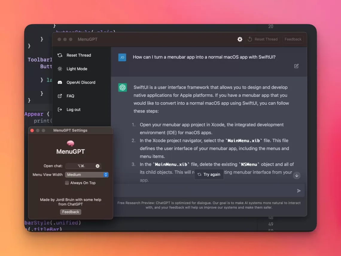 الآن يمكن استخدم “ChatGPT” عبر تطبيق جديد على أجهزة “الماك”