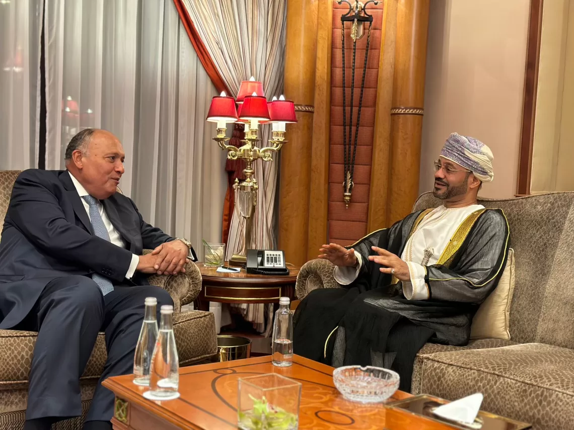 السيد بدر البوسعيدي يعقد لقاءين مع وزيري خارجية مصر والعراق