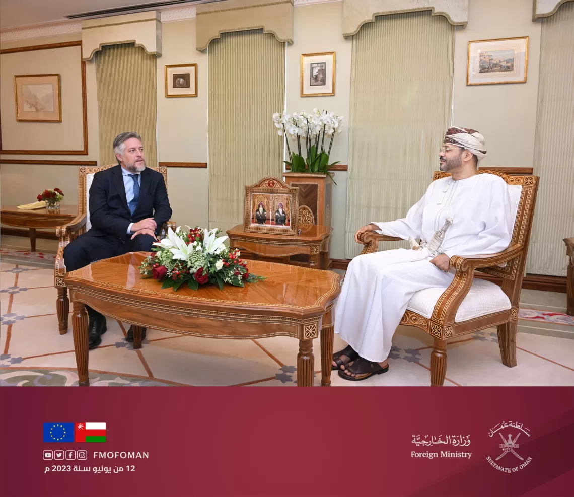 السيد وزير الخارجية يودع سفير الاتحاد الأوروبي