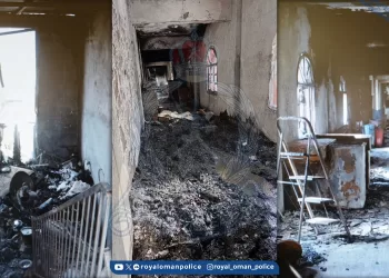 القبض على شخص بتهمة إضرام النار في مركز تجاري بسمائل