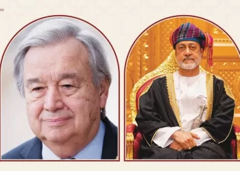 جلالة السلطان يستعرض مع الأمين العام للأمم المتحدة التطورات الجارية