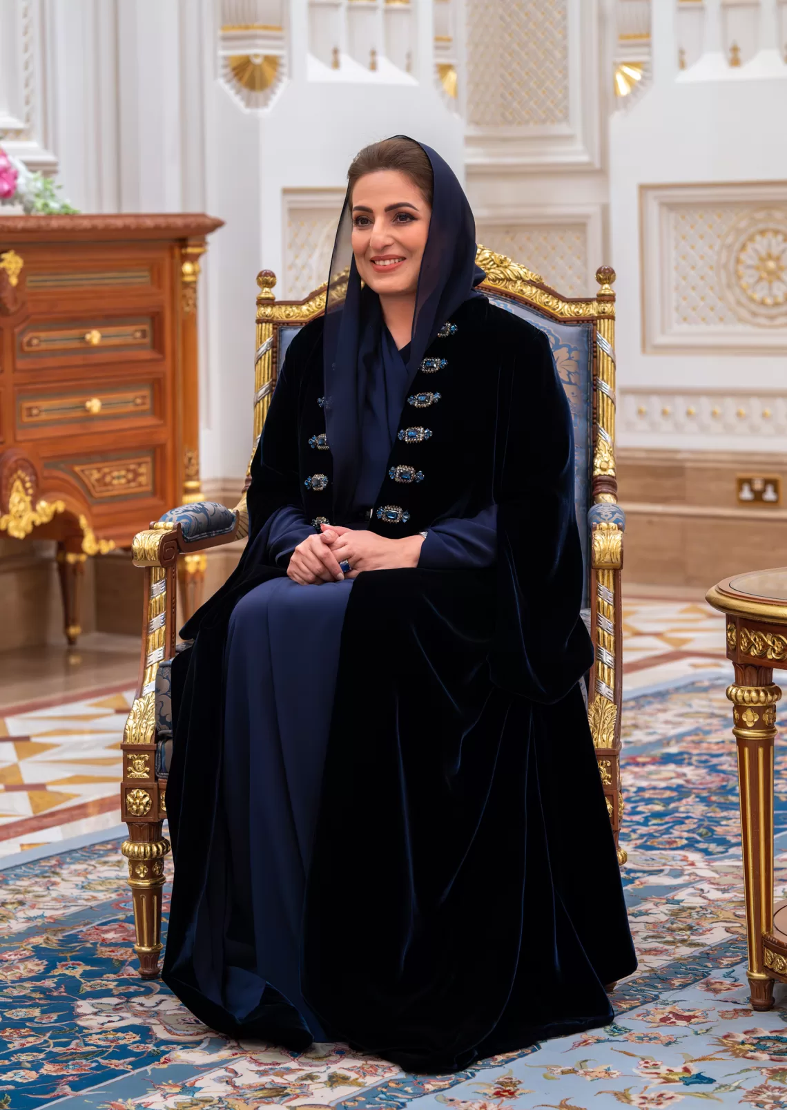 السّيّدةُ الجليلةُ تقيم مأدبة عشاء على شرف حرم الرئيس الألماني