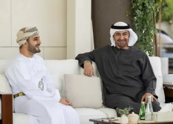 الشيخ محمد بن زايد يستقبل سمو السيد ذي يزن