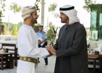 الشيخ محمد بن زايد يستقبل سمو السيد ذي يزن