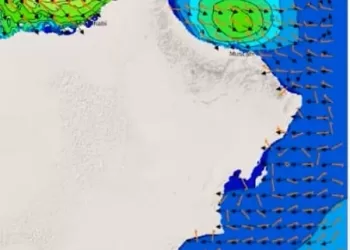 الأرصاد الجوية تصدر تنبيها من ارتفاع موج البحر على سواحل مسندم وبحر عُمان