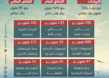 الإيرادات العامة للدولة تسجل ارتفاعًا بنحو 3% حتى نهاية يناير 2024م