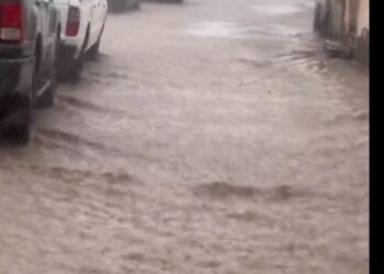 هطول أمطار غزيرة على سناو وجريان الأودية والشعاب