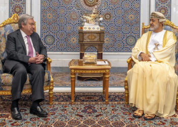 جلالة السلطان يستقبل الأمين العام للأمم المتّحدة بقصر البركة العامر