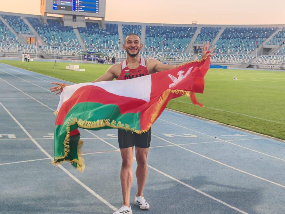 ذهبية عُمانية في سباق الـ 100 متر بالبطولة العربية لألعاب القوى