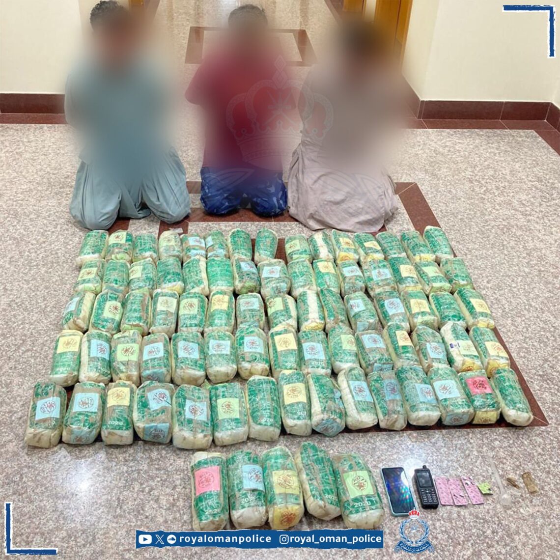 ضبط 3 أشخاص حاولوا تهريب كمية كبيرة من مخدر الحشيش