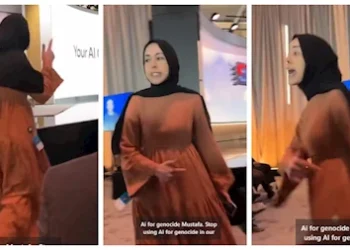 شاهد فيديو ابتهال أبو السعد التي أحرجت مسؤول مايكروسوفت بسبب دعم الإبادة في غزة