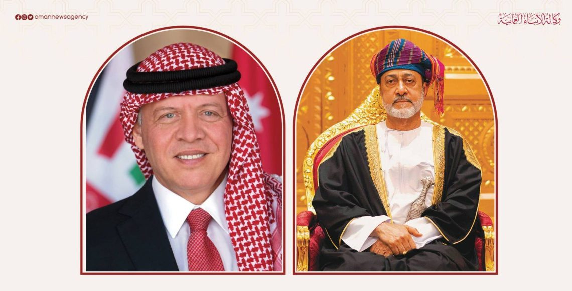 لإخماد نيران الحرب.. جلالة السلطان وملك الأردن يتبادلان وجهات النظر حول أوضاع المنطقة