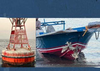 عاجل .. وقوع إصابات في حادث اصطدام قارب بعوامة ملاحية في ميناء خصب