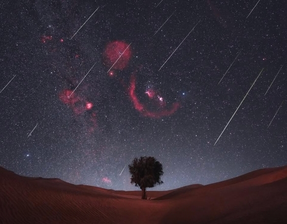 بهذه الأوقات.. سماء سلطنة عُمان تشهد زخة شهب الرباعيات