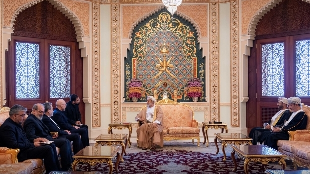 جلالة السُّلطان يستقبل رئيس مجلس الشورى الإيراني