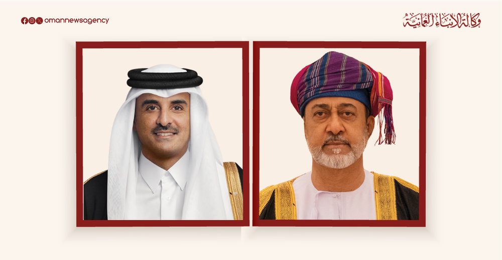 جلالة السلطان المعظم يهنئ أمير قطر