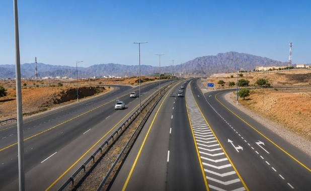 89 % نسبة إنجاز مشروع إعادة تأهيل طريق السلطان ثويني بن سعيد